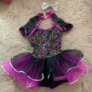 Layla’s Costume short sleeve full sequins biketard
